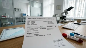 Laboratorní výsledek krevního těhotenského testu hCG po kryoembryotransferu